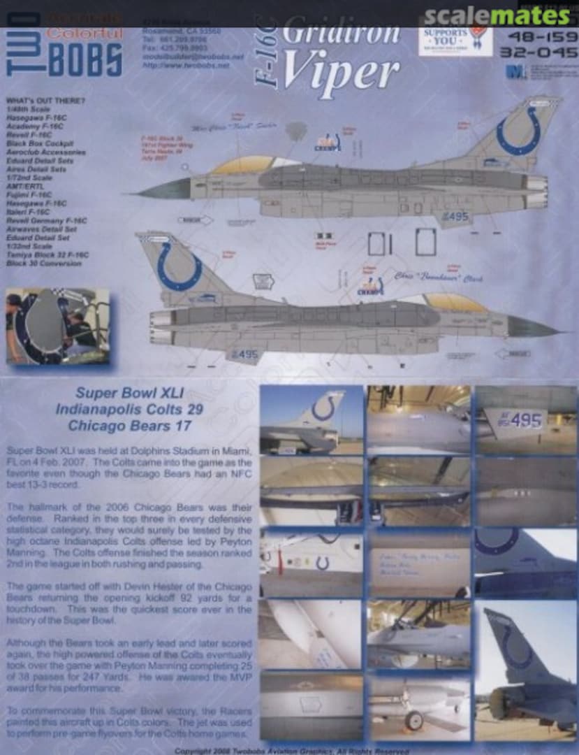 Boxart F-16C Gridiron Viper 32-045 TwoBobs Aviation Graphics Boxart F-16C Gridiron Viper 32-045 TwoBobs Aviation Graphics