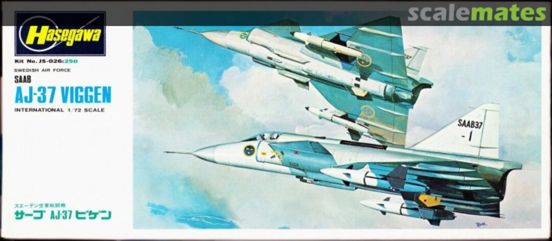 Boxart Saab AJ-37 Viggen JS-026 Hasegawa Boxart Saab AJ-37 Viggen JS-026 Hasegawa