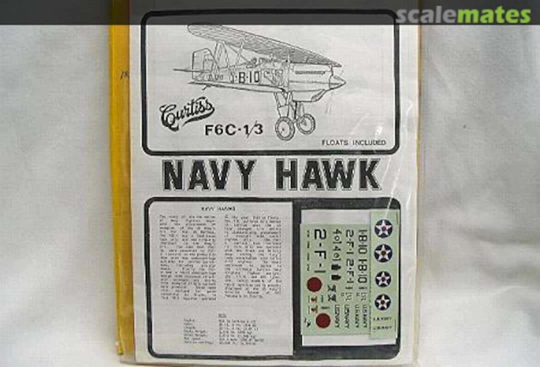 Boxart Curtiss F6C-1/3 Navy Hawk NAF-8 Esoteric Models Boxart Curtiss F6C-1/3 Navy Hawk NAF-8 Esoteric Models