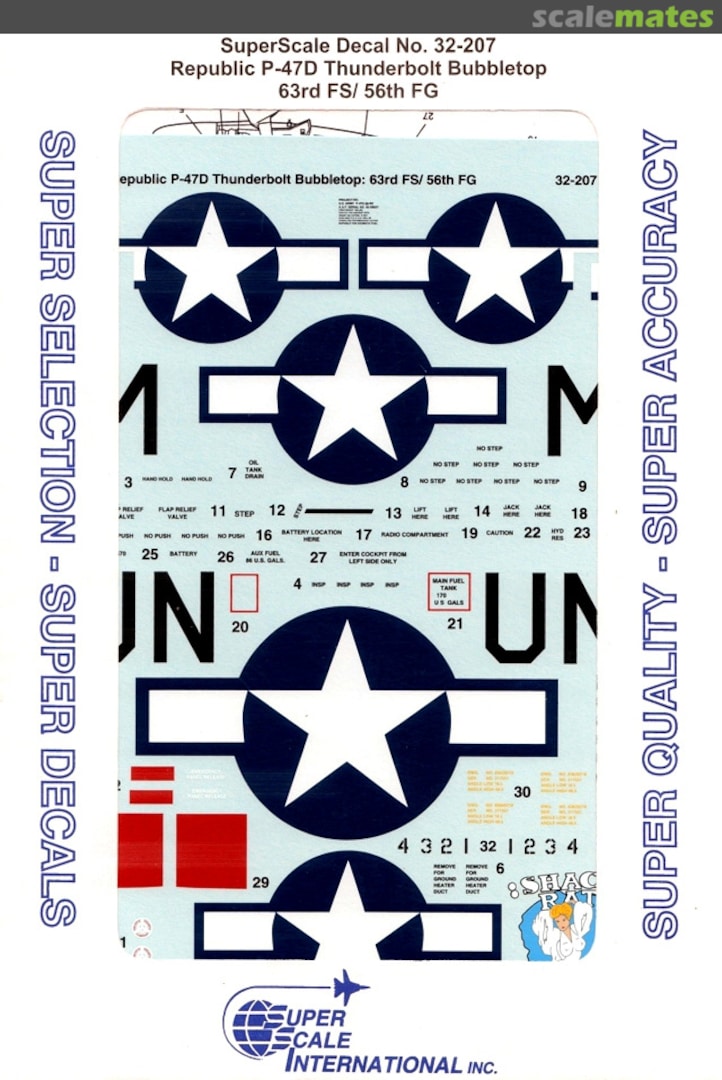 Boxart P-47D Thunderbolt Bubbletop 32-207 SuperScale International Boxart P-47D Thunderbolt Bubbletop 32-207 SuperScale International
