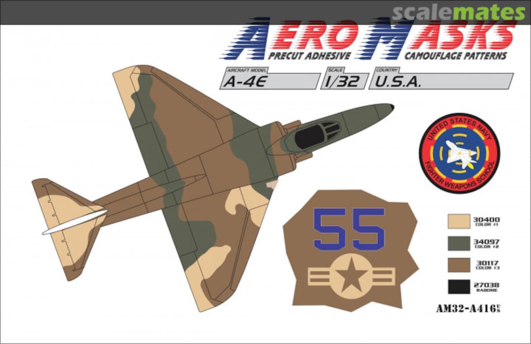 Boxart A-4E USA USNFWS 55Blue AM32-A416 AeroMasks Boxart A-4E USA USNFWS 55Blue AM32-A416 AeroMasks