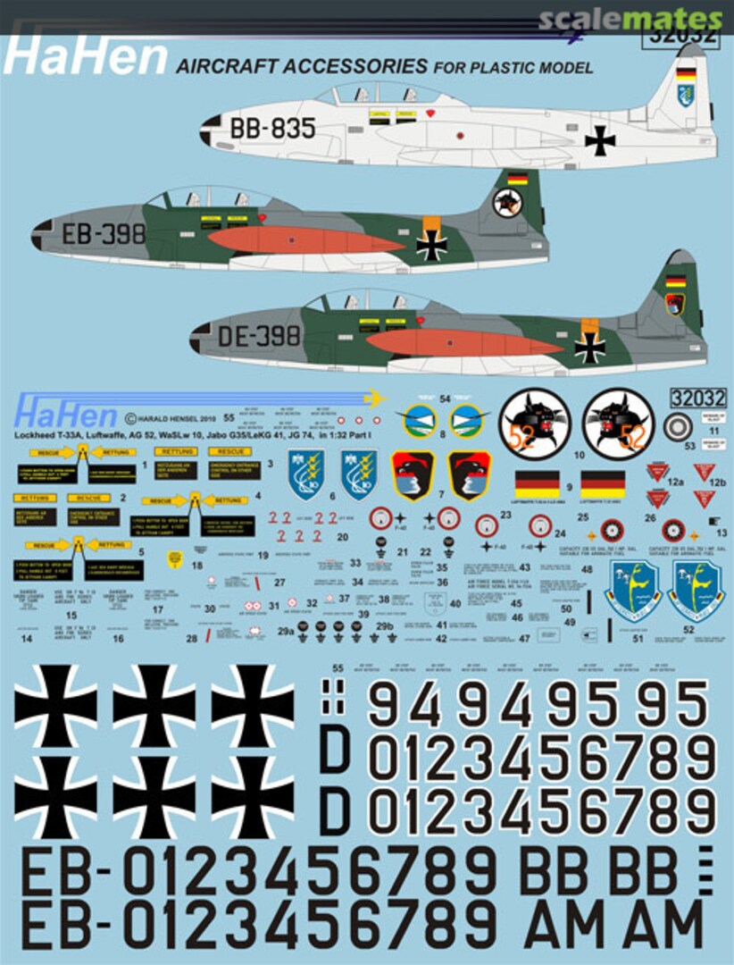 Boxart Lockheed T-33A 32032 HaHen Boxart Lockheed T-33A 32032 HaHen