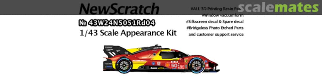 Boxart Ferrari 499P Hypercar WEC 2024 - 24h Le Mans 43W24N5051Rd04 NewScratch Boxart Ferrari 499P Hypercar WEC 2024 - 24h Le Mans 43W24N5051Rd04 NewScratch