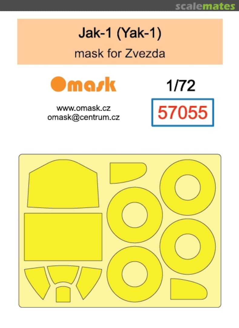 Boxart Yakovlev Yak-1 - Mask Set (for Zvezda Kits) 57055 Omask Boxart Yakovlev Yak-1 - Mask Set (for Zvezda Kits) 57055 Omask