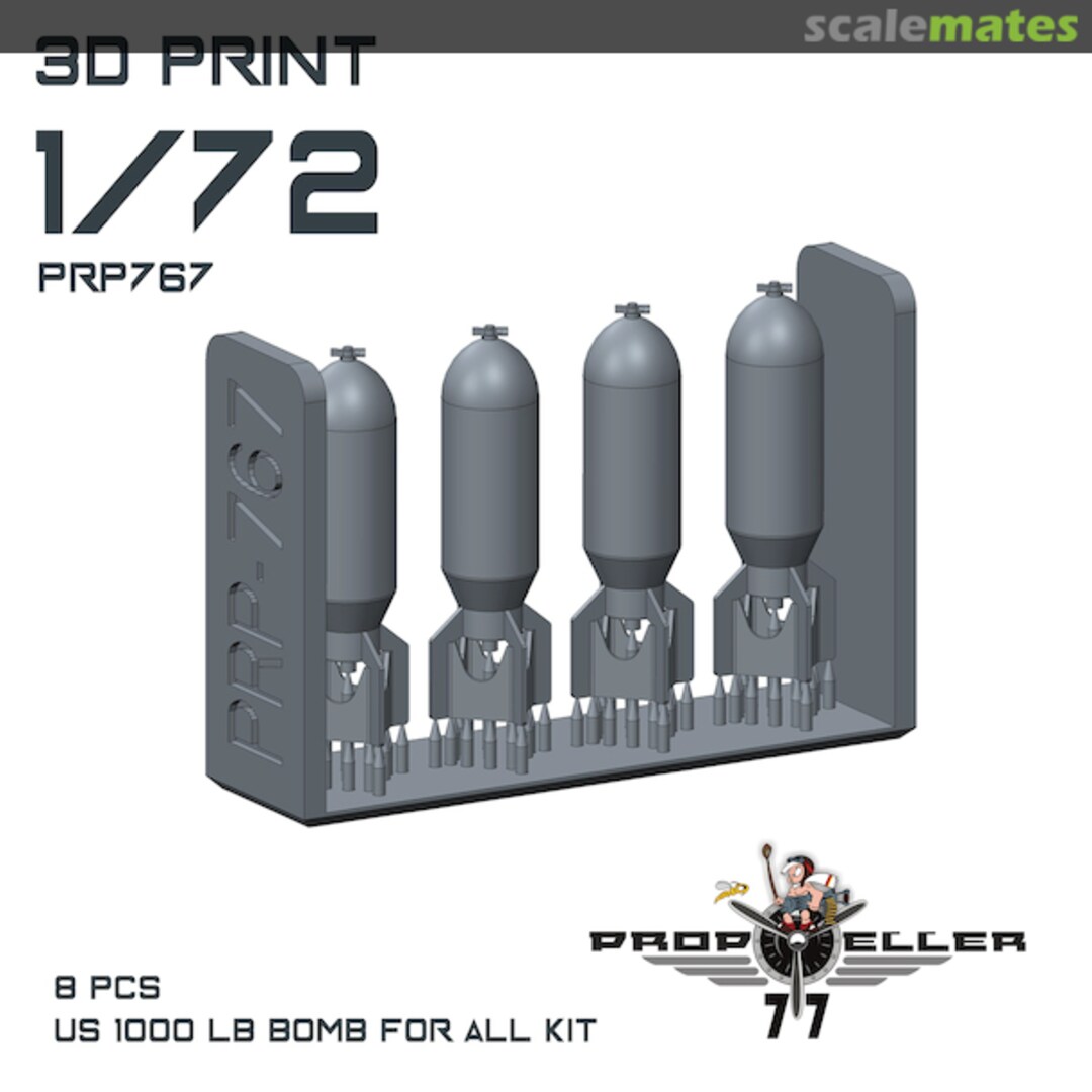 Boxart US1000 LB Bombs (8 pcs) PRP767 77 Propeller Boxart US1000 LB Bombs (8 pcs) PRP767 77 Propeller