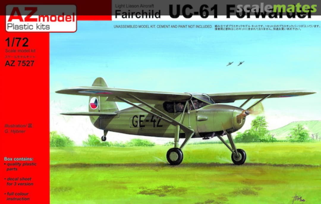 Boxart Fairchild UC-61 Forwarder AZ7527 AZmodel Boxart Fairchild UC-61 Forwarder AZ7527 AZmodel