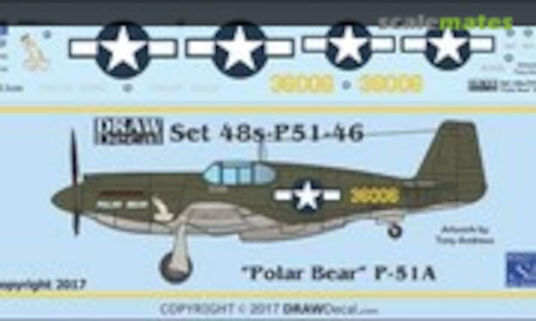 1:48 P-51A "Polar Bear" (Draw Decal 48-P51-46) 48-P51-46