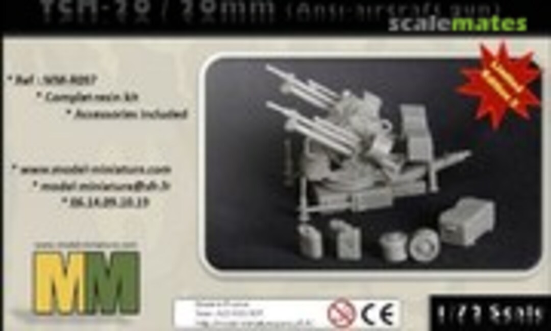 1:72 TCM-20 20 mm Anti Aircraft gun (Model Miniature MM-R097) MM-R097