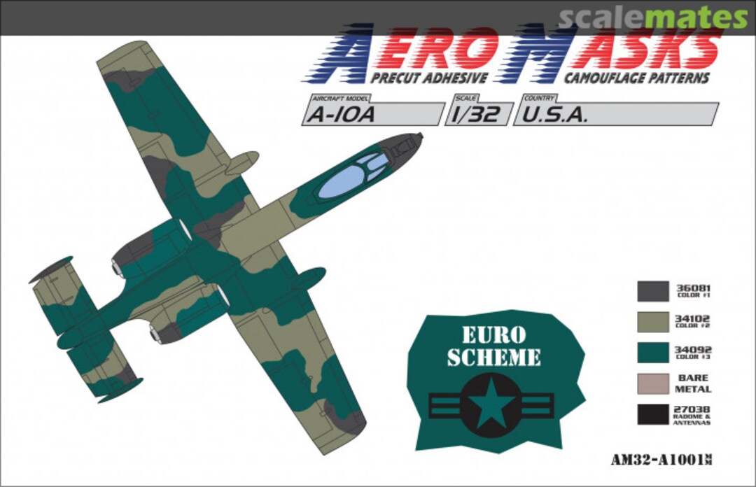 Boxart A-10A USA Euro Scheme AM32-A1001 AeroMasks Boxart A-10A USA Euro Scheme AM32-A1001 AeroMasks