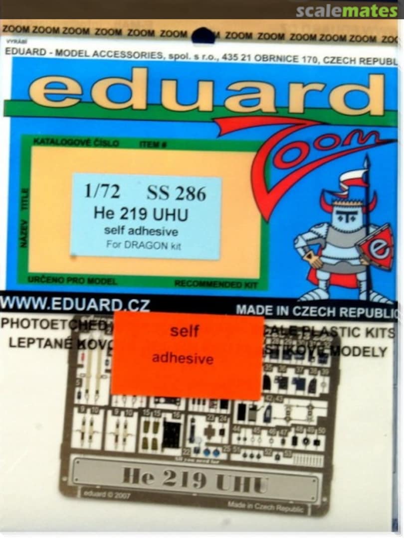 Boxart He 219 Uhu S.A. SS286 Eduard Boxart He 219 Uhu S.A. SS286 Eduard