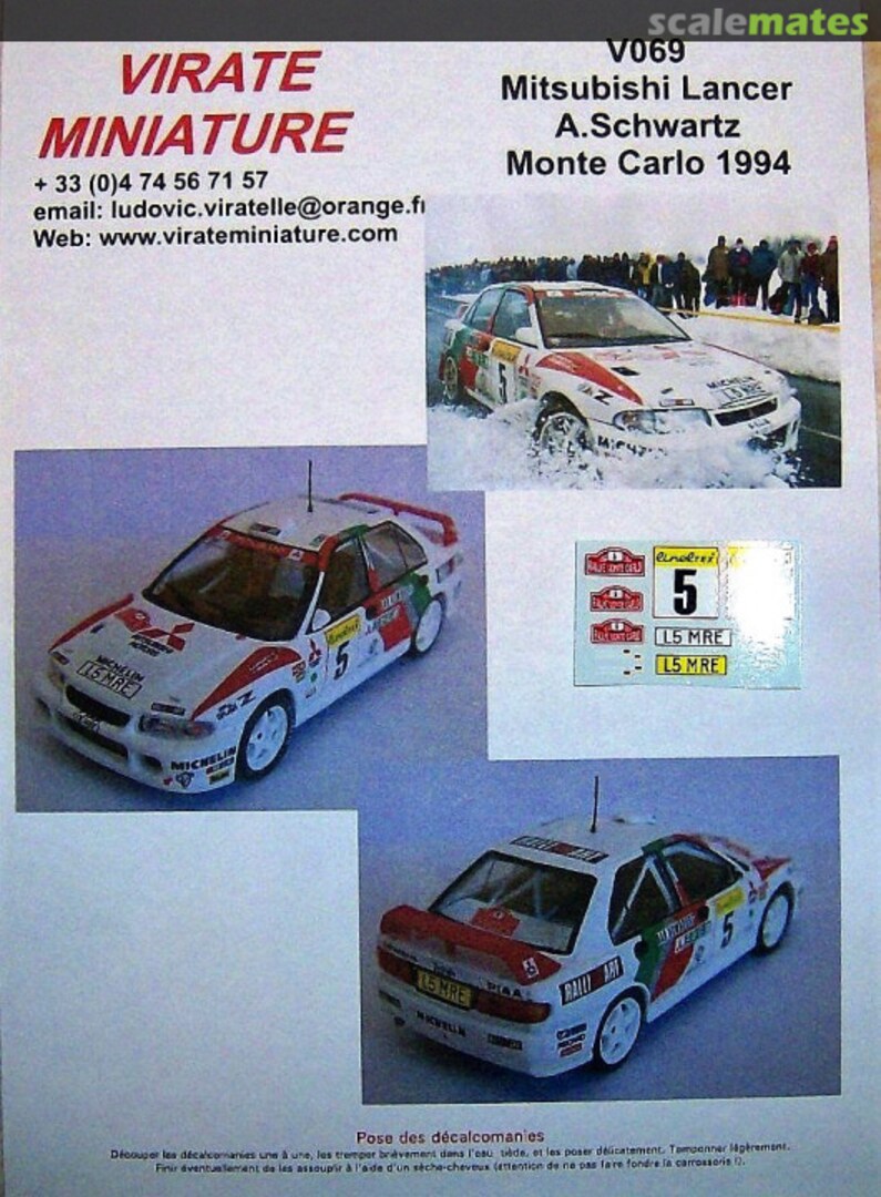 Boxart Mitsubishi Lancer Evo I (L5 MRE) "Ralliart" V069 Virate Miniature Boxart Mitsubishi Lancer Evo I (L5 MRE) "Ralliart" V069 Virate Miniature