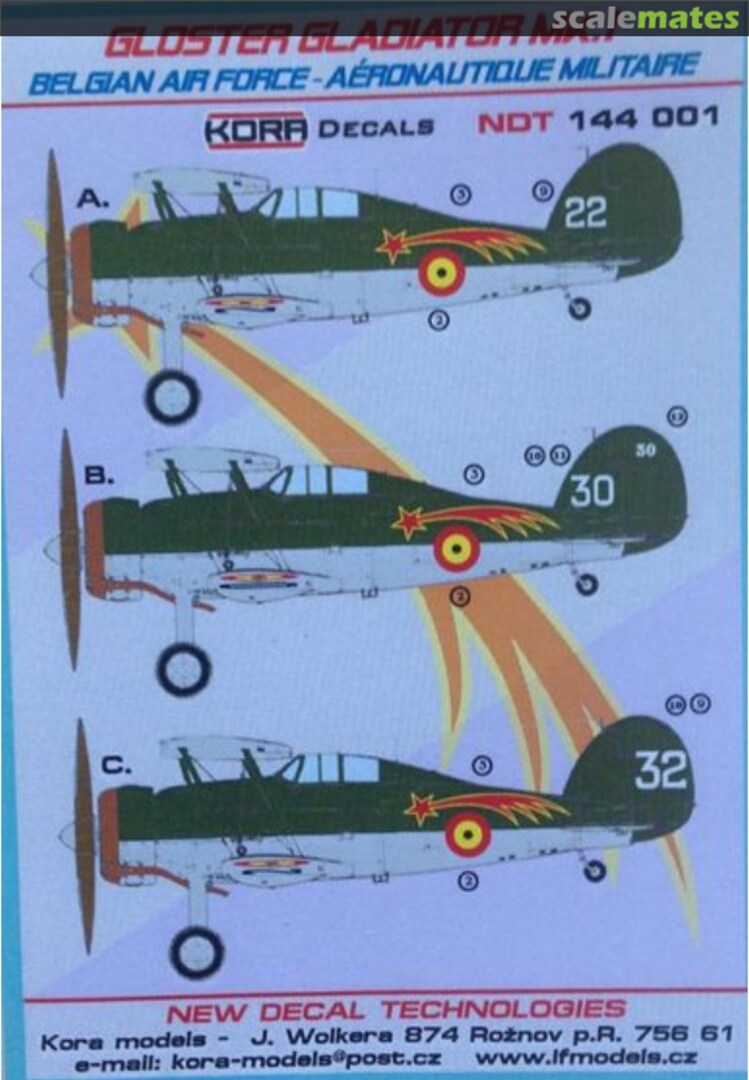 Boxart Gloster Gladiator MK1 NDT144001 Kora Models