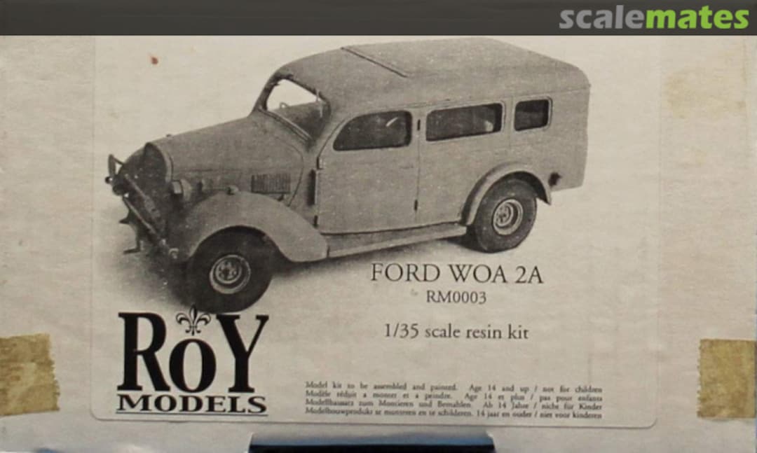 Boxart Ford WOA 2A RM0003 Roy Models Boxart Ford WOA 2A RM0003 Roy Models