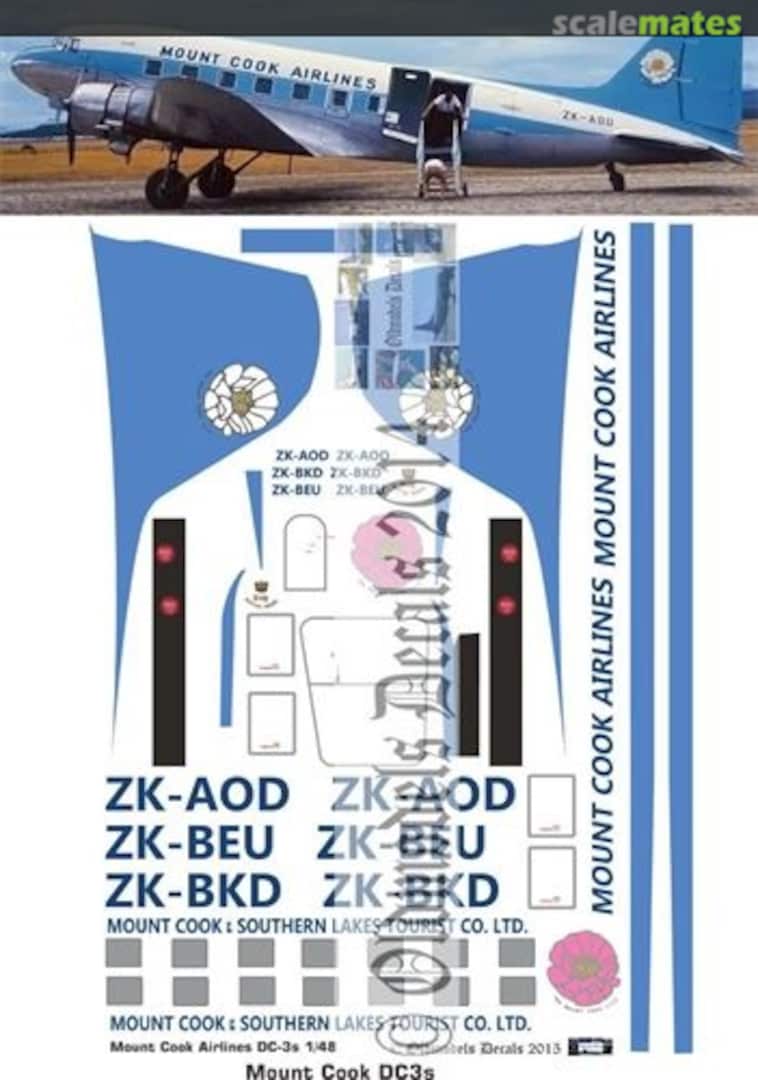 Boxart Mt Cook DC-3 OMD0450A Oldmodels Decals Boxart Mt Cook DC-3 OMD0450A Oldmodels Decals