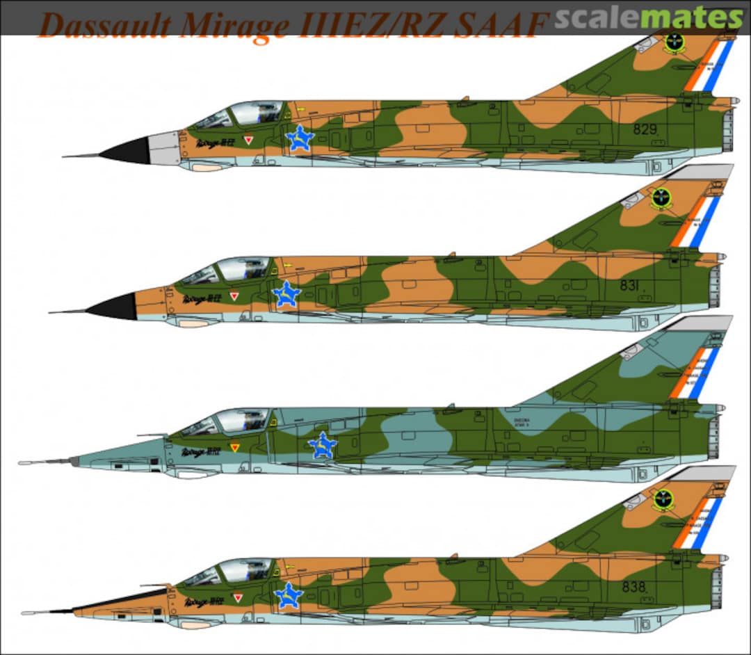 Boxart Mirage IIIEZ/RZ SAAF UR7280 UpRise Decal Boxart Mirage IIIEZ/RZ SAAF UR7280 UpRise Decal