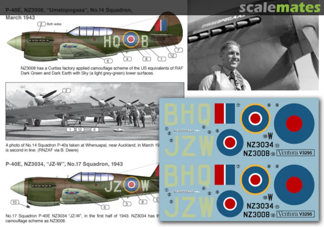 Boxart RNZAF Curtiss P-40E’s, Home Based V3295 Ventura Publications Boxart RNZAF Curtiss P-40E’s, Home Based V3295 Ventura Publications
