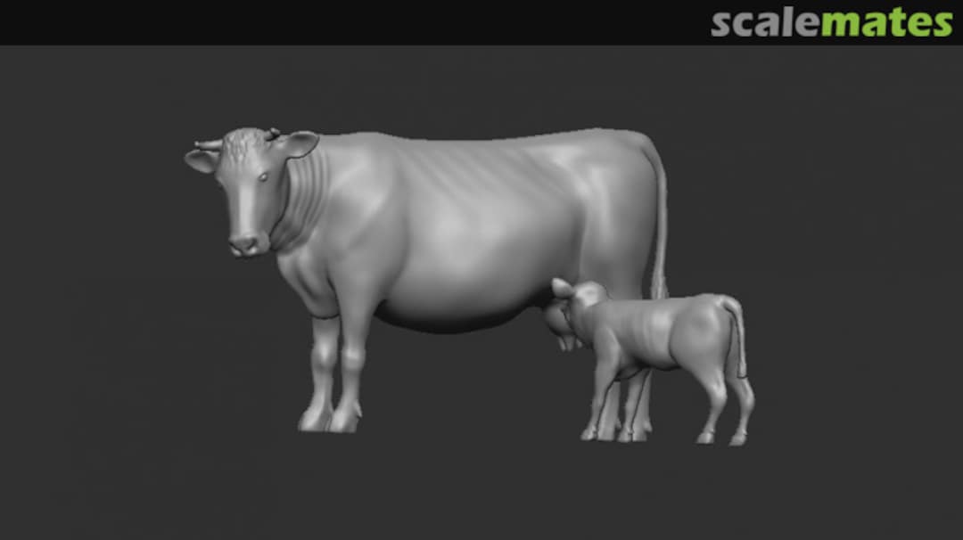 Boxart Cow with a Calf Z012-72 Firma49 Boxart Cow with a Calf Z012-72 Firma49