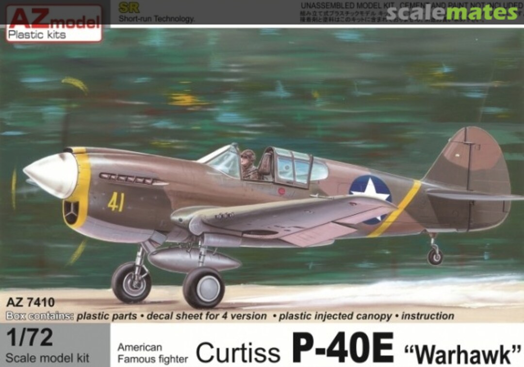 Boxart Curtiss P-40E "Warhawk" AZ7410 AZmodel Boxart Curtiss P-40E "Warhawk" AZ7410 AZmodel
