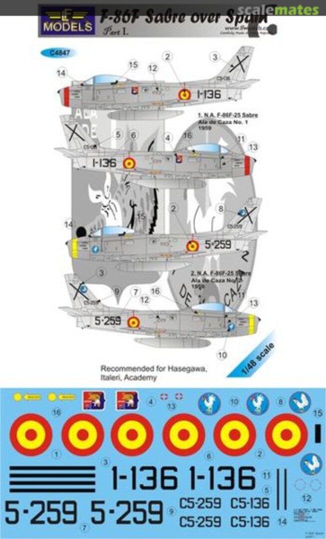 Boxart North American F-86F Sabre over Spain part 1 C4847 LF Models Boxart North American F-86F Sabre over Spain part 1 C4847 LF Models