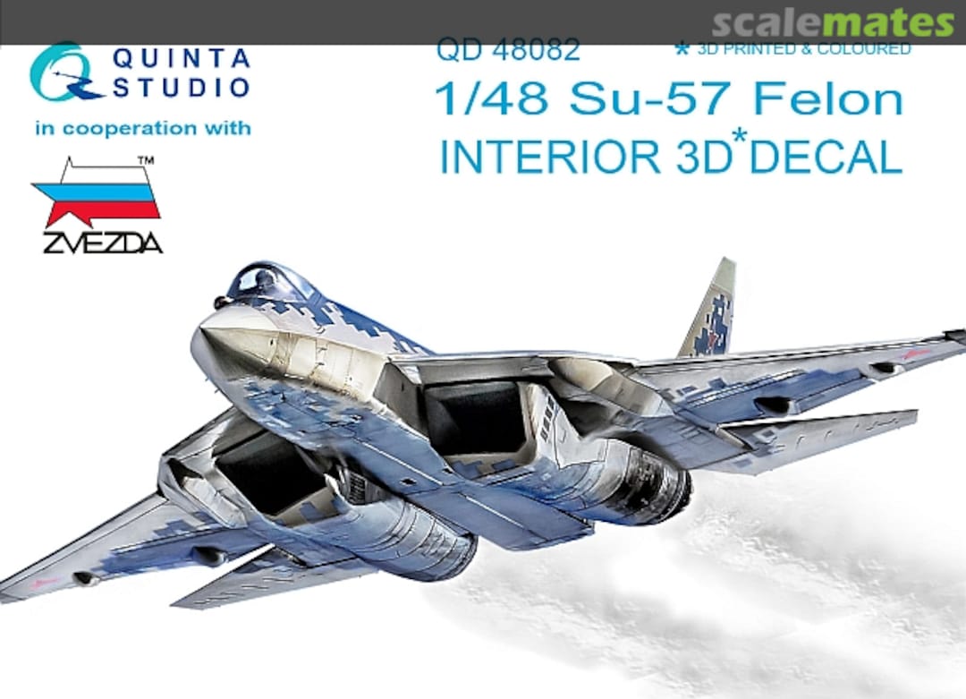 Boxart Su-57 Felon interior 3D decals QD48082 Quinta Studio