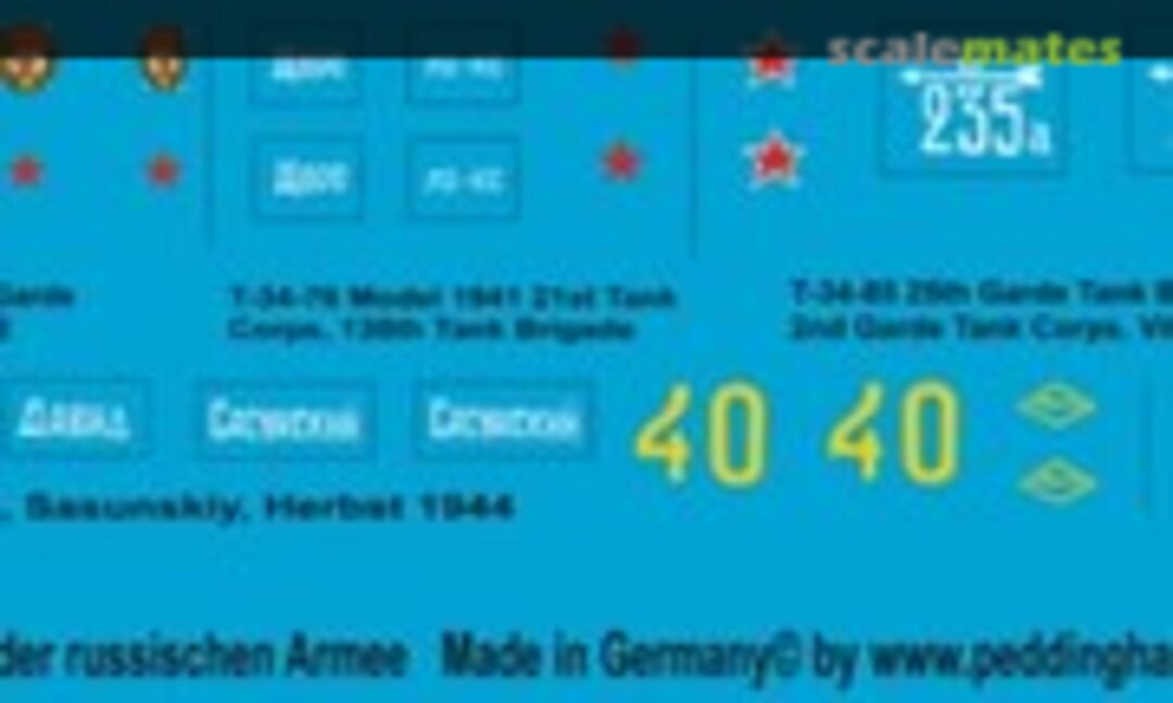 1:48 T34 und KV 1 der russischen Armee (Peddinghaus-Decals EP 2737) EP 2737