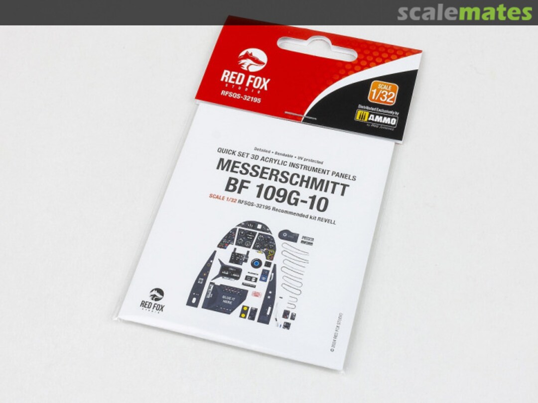 Boxart Messerschmitt Bf 109G-10 3D acrylic instrument panel RFSQS-32195 Red Fox Studio