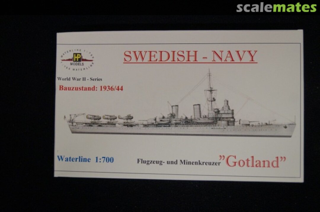 Boxart Flugzeug-und Minenkreuzer "Gotland" WW II-WL-S HP-Models Boxart Flugzeug-und Minenkreuzer "Gotland" WW II-WL-S HP-Models