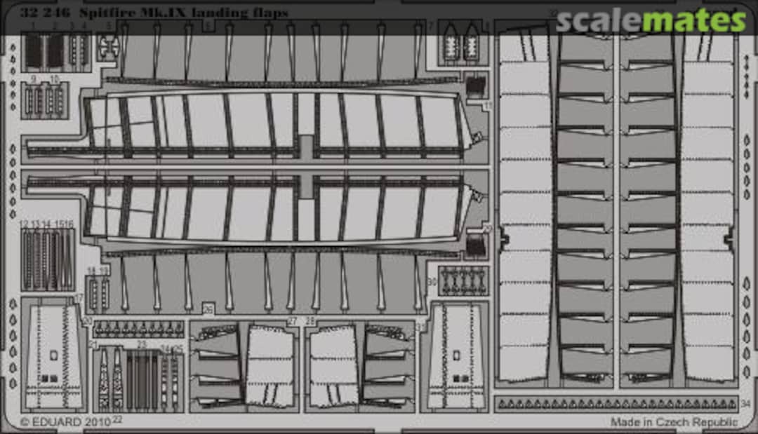 Boxart Spitfire Mk.IX landing flaps 32246 Eduard Boxart Spitfire Mk.IX landing flaps 32246 Eduard