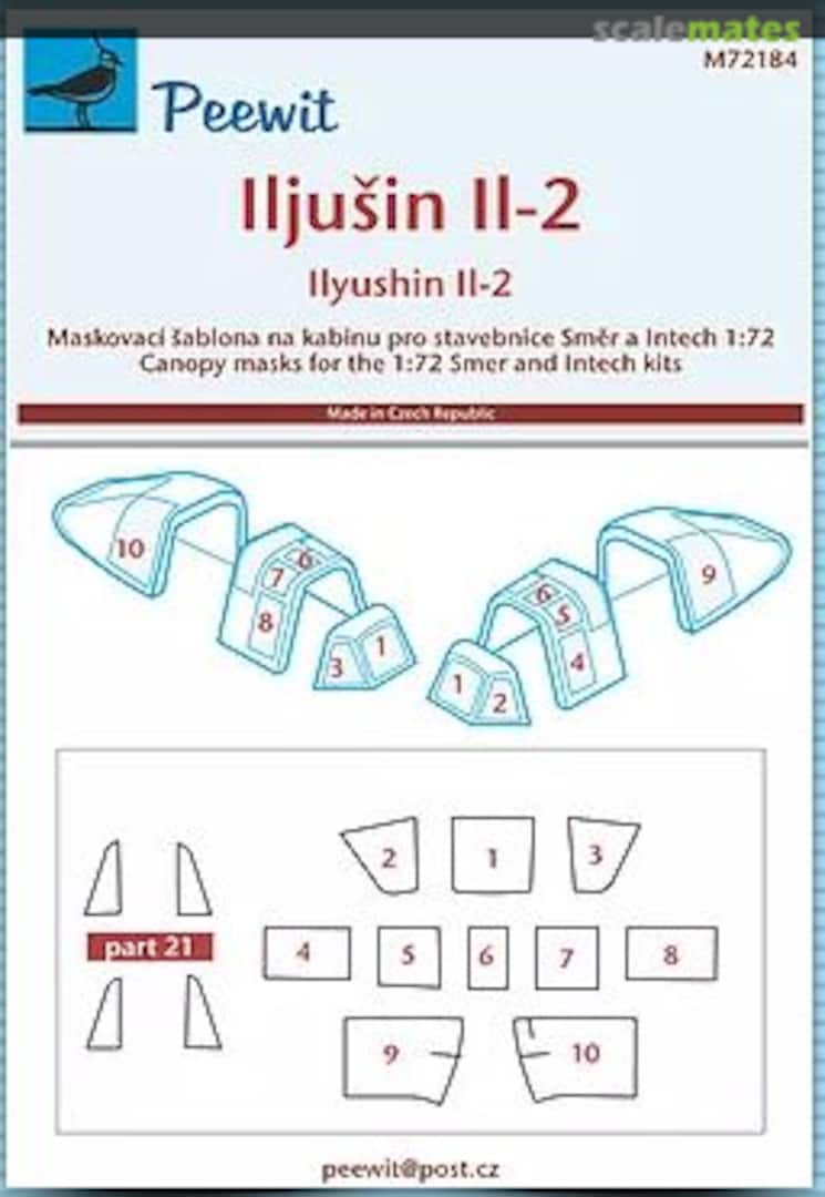 Boxart Ilyushin Il-2 Canopy Mask M72184 Peewit Boxart Ilyushin Il-2 Canopy Mask M72184 Peewit