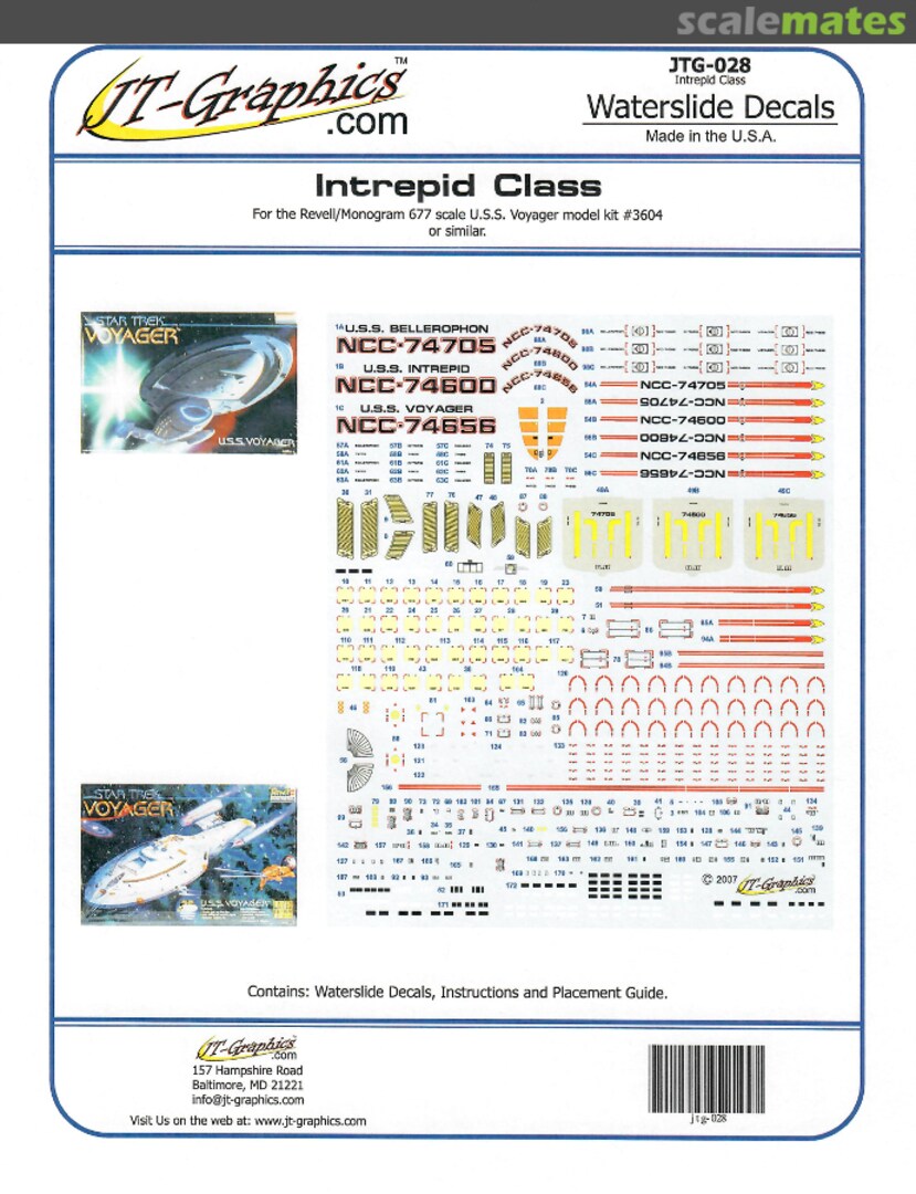 Boxart Intrepid Class Decals JTG-028 JT-Graphics