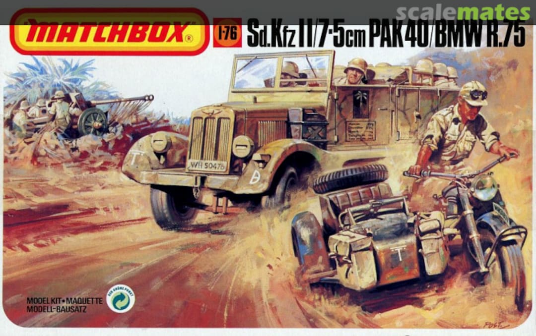 Boxart Sd.Kfz. 11/7,5cm PaK 40/BMW R.75 40171 Matchbox