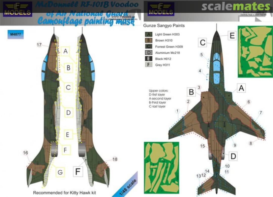 Boxart McDonnell RF-101B Voodoo of Air National Guard M4877 LF Models Boxart McDonnell RF-101B Voodoo of Air National Guard M4877 LF Models