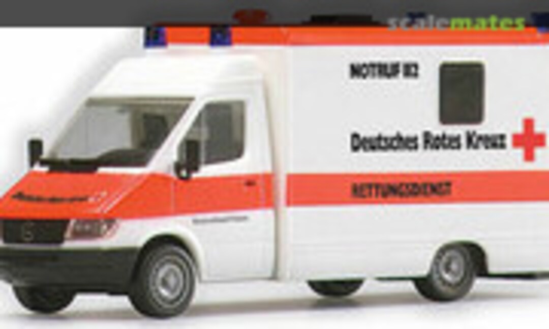 1:87 Mercedes Benz Sprinter Strobel DRK Hanau RTW (Herpa 044530)