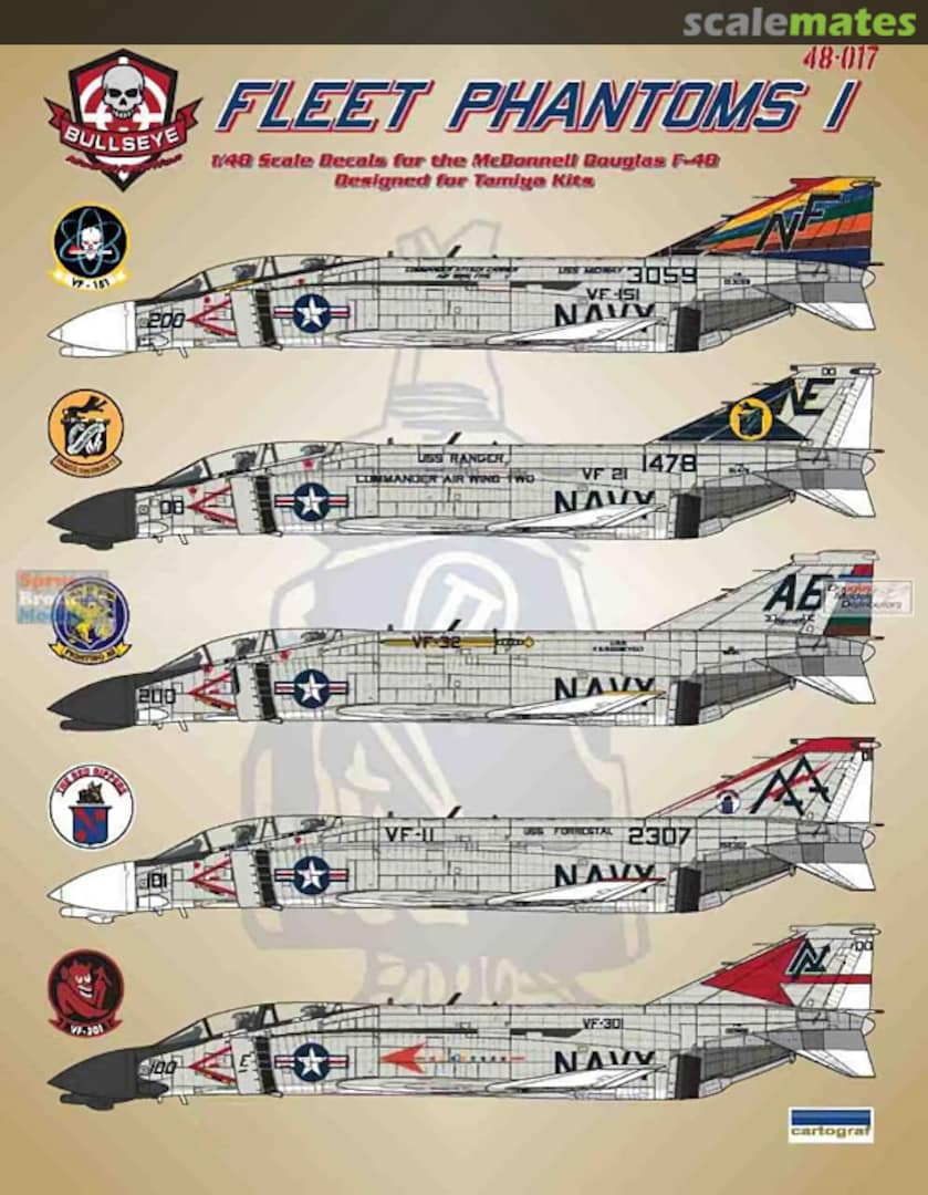 Boxart Fleet Phantoms I 48-017 Bullseye Model Aviation Boxart Fleet Phantoms I 48-017 Bullseye Model Aviation