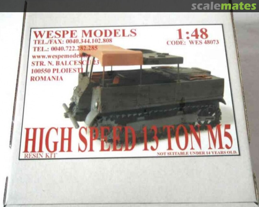 Boxart High Speed 13 Ton M4 WES 48073 Wespe Models
