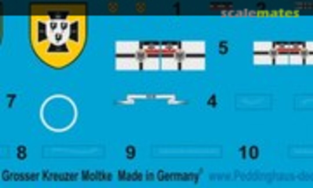 1:700 SMS Grosser Kreuzer Moltke (Peddinghaus-Decals 700 3158) 700 3158