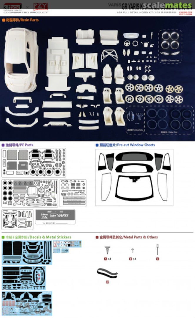 Contents Varis GR Yaris Kamikaze Combo Version KB08-09 KitBox & PZY Model