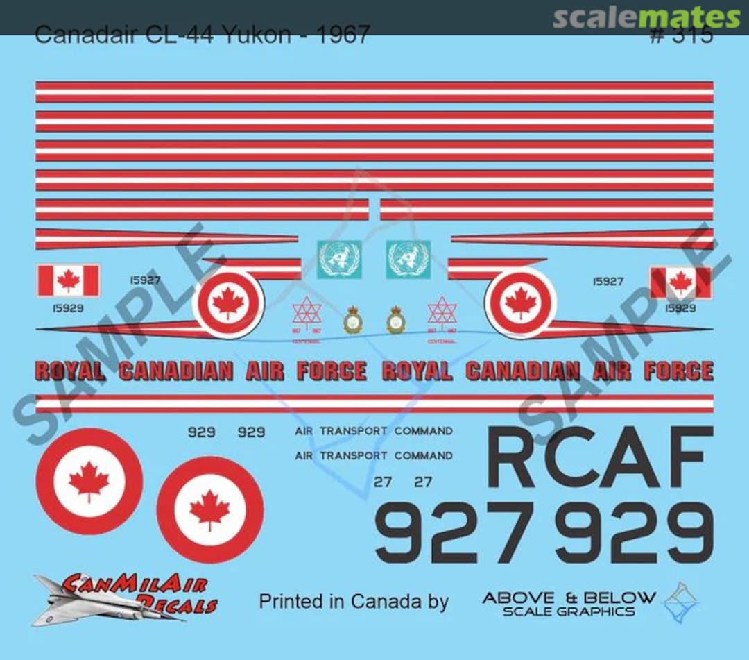 Boxart Canadair CC-106 Yukon 315 Above & Below Graphics Boxart Canadair CC-106 Yukon 315 Above & Below Graphics