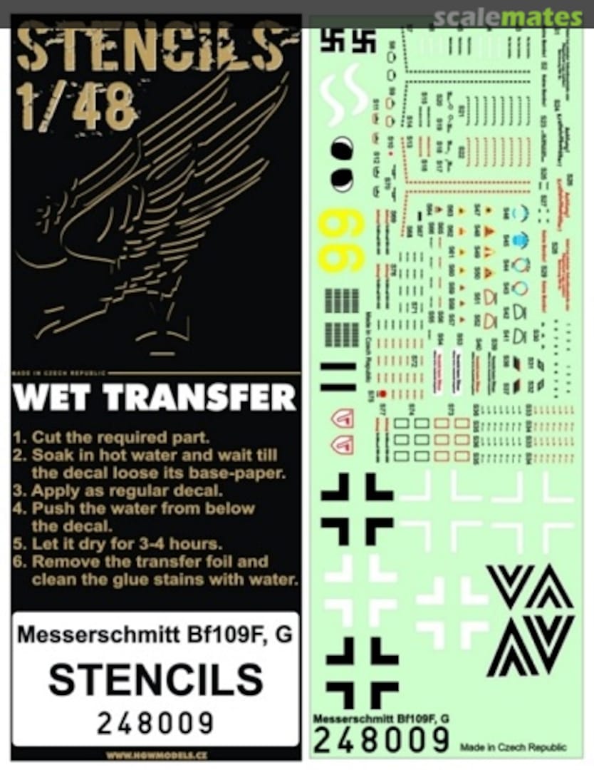 Boxart Messerschmitt Bf 109 F, G STENCILS 248009 HGW Models Boxart Messerschmitt Bf 109 F, G STENCILS 248009 HGW Models