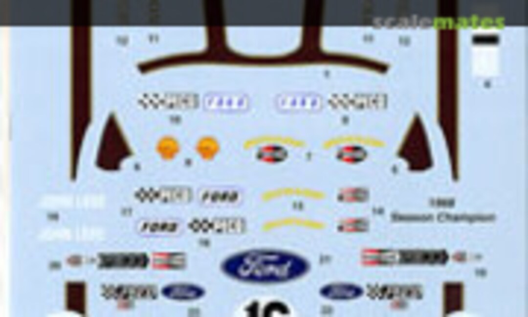 1:20 Lotus Ford Type 49 Team Gunston # 1, 16 (Studio27 ST27-DC1077) ST27-DC1077