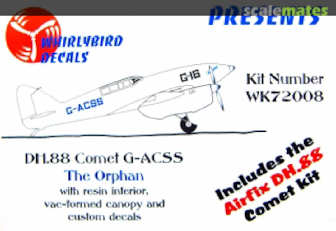 Boxart D.H.88 Comets G-ACSS WK72008 Whirlybird Boxart D.H.88 Comets G-ACSS WK72008 Whirlybird