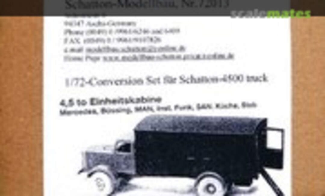 1:72 4,5 t Einheitskabine (Schatton Modellbau 72013) 72013