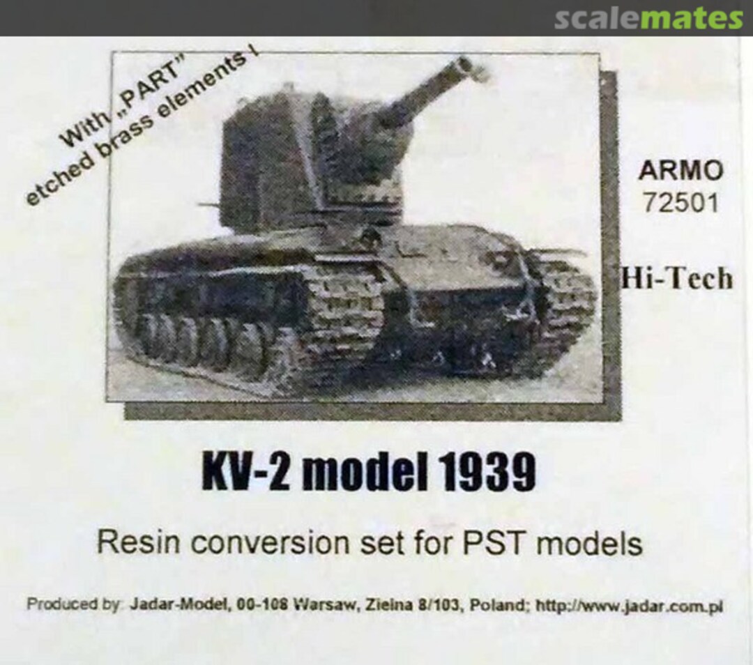 Boxart KV-2 Model 1939 72501 Armo Boxart KV-2 Model 1939 72501 Armo