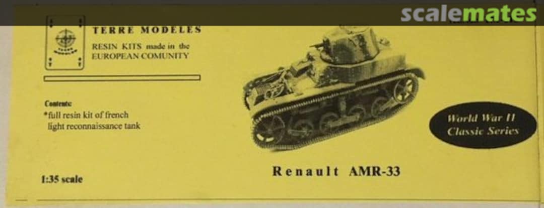 Boxart Renault AMR 33 TM-012 Terre Modeles Boxart Renault AMR 33 TM-012 Terre Modeles