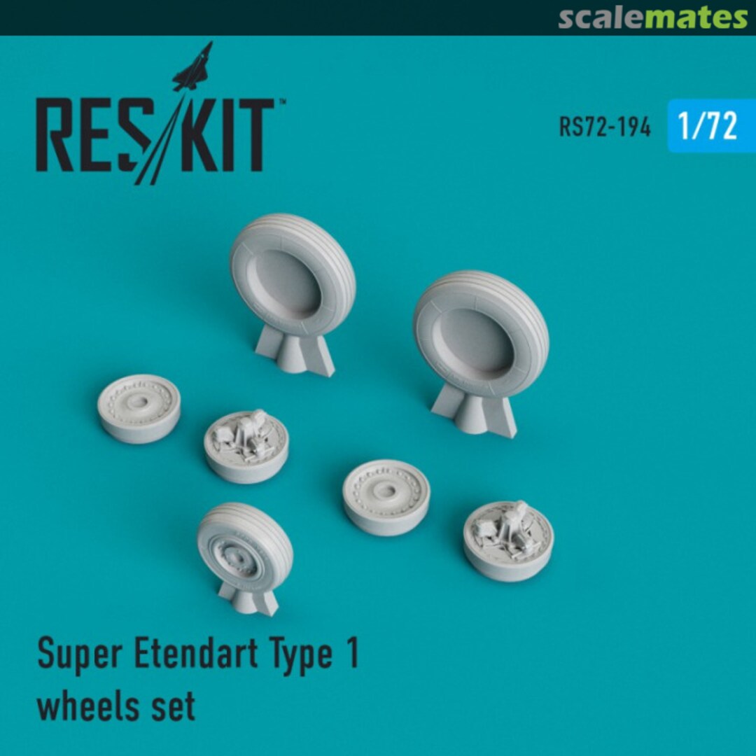 Boxart Super Etendart - wheels set type 1 RS72-0194 ResKit Boxart Super Etendart - wheels set type 1 RS72-0194 ResKit