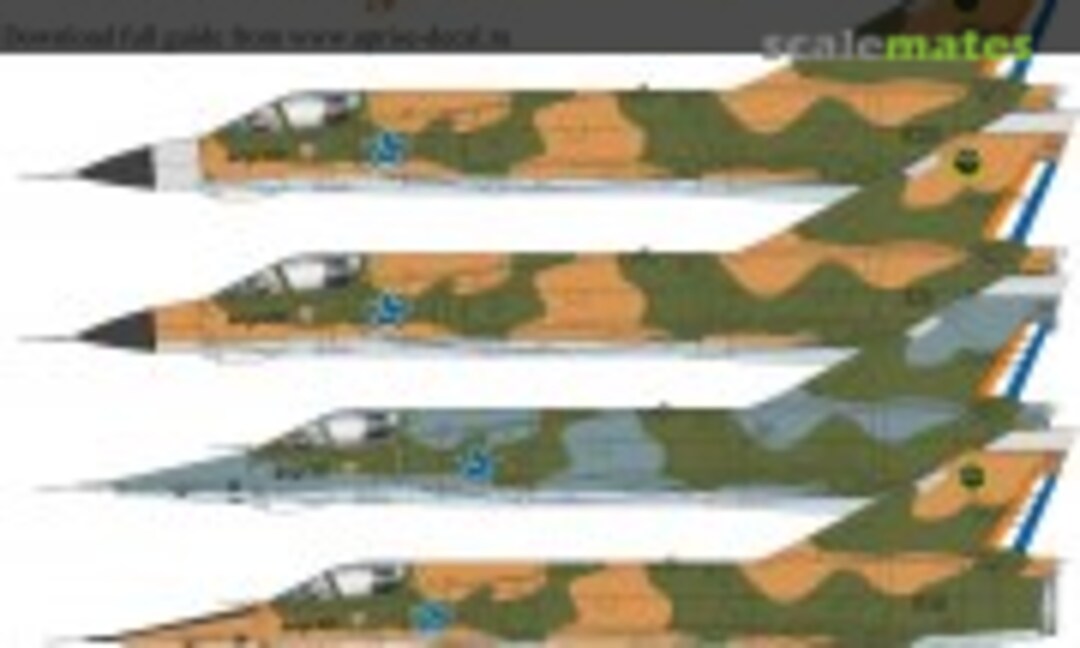 1:32 Mirage IIIEZ/RZ SAAF without stencils FFA - removable film (UpRise Decal UR3280) UR3280