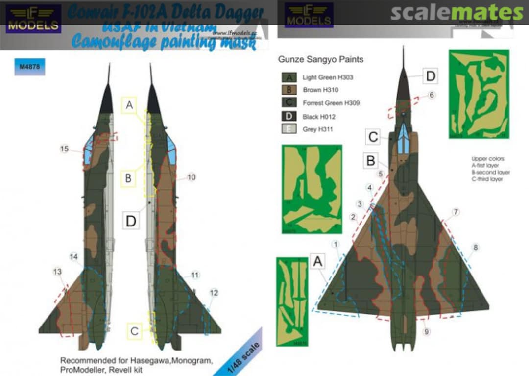 Boxart Convair F-102A Delta Dagger USAF in Vietnam M4878 LF Models Boxart Convair F-102A Delta Dagger USAF in Vietnam M4878 LF Models