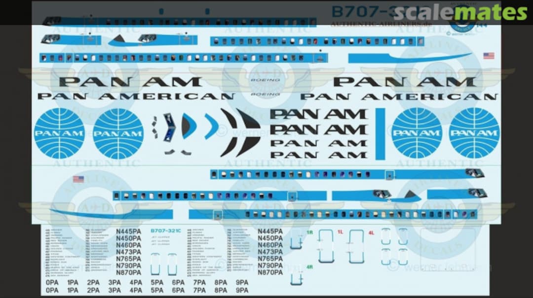 Boxart Pan Am B707-320C Pan Am 707-320C Authentic-Airliner-Decals Boxart Pan Am B707-320C Pan Am 707-320C Authentic-Airliner-Decals