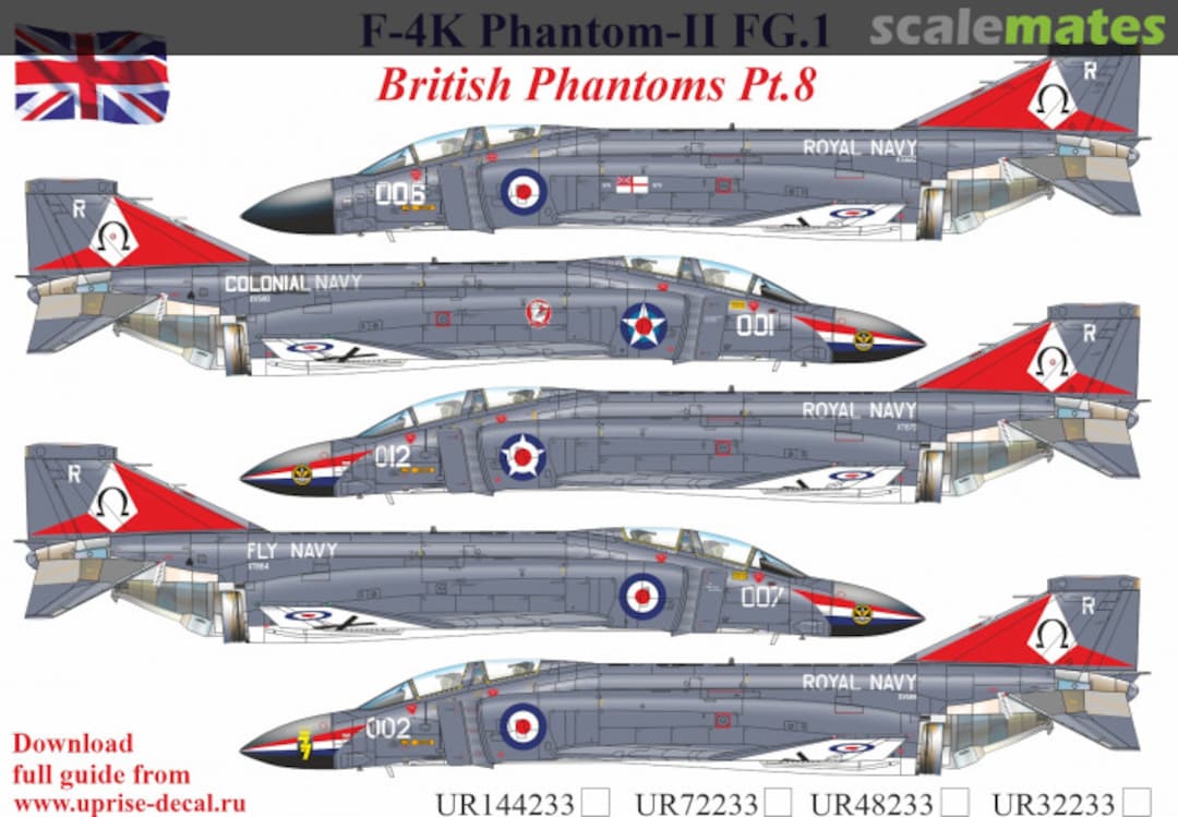 Boxart F-4K Phantom-II (FG.1) British Phantoms Pt.8 FFA UR72233 UpRise Decal Boxart F-4K Phantom-II (FG.1) British Phantoms Pt.8 FFA UR72233 UpRise Decal