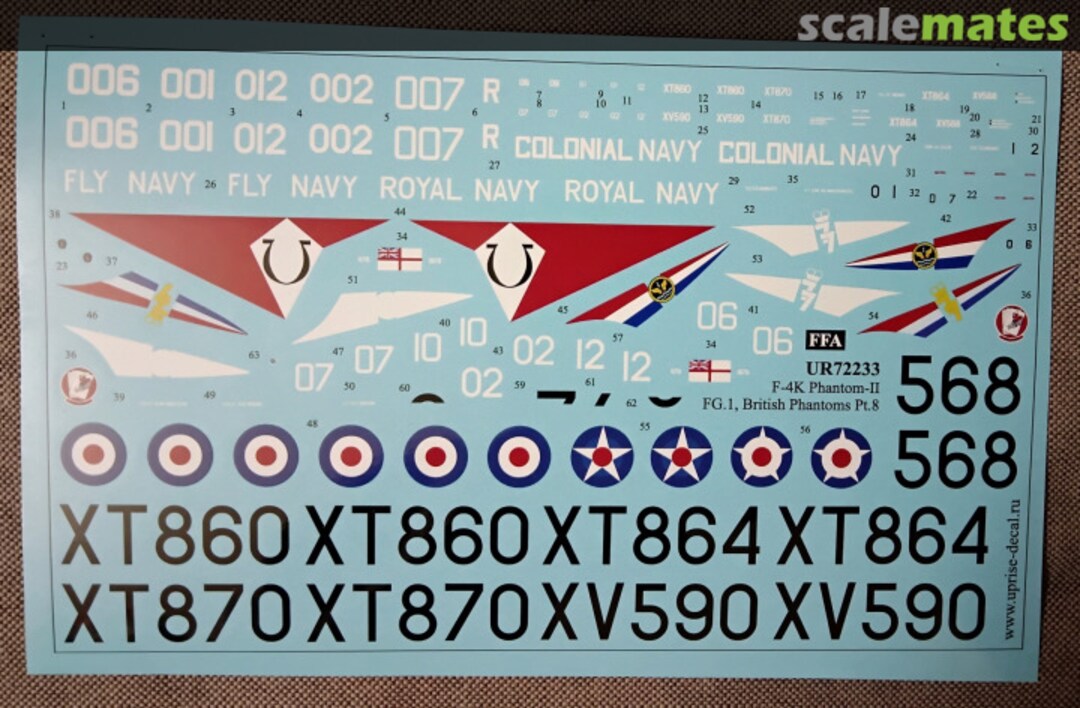 Contents F-4K Phantom-II (FG.1) British Phantoms Pt.8 FFA UR72233 UpRise Decal Contents F-4K Phantom-II (FG.1) British Phantoms Pt.8 FFA UR72233 UpRise Decal